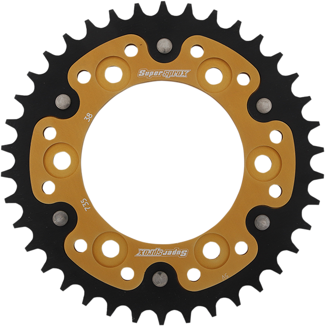 SUPERSPROX Stealth Rear Sprocket 38 Tooth Gold Ducati