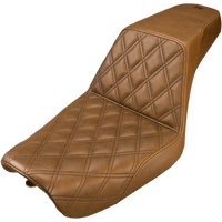 SADDLEMEN Step-Up Seat Front Lattice Stitch Brown Dyna 80404172BR