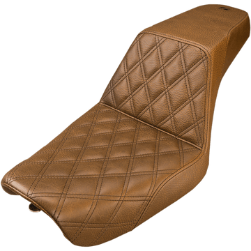 SADDLEMEN Step-Up Seat Front Lattice Stitch Brown Dyna 80404172BR