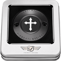 FIGURATI DESIGNS Timing Cover 2 Hole Cross Black FD41TC2HBLK