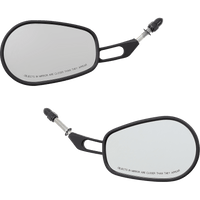 RIVCO PRODUCTS Mirror Thru-Mount Side View Oval Black MV307