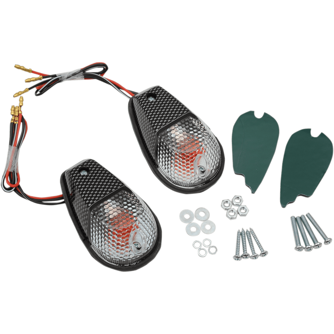 K&S TECHNOLOGIES Flush Mount Marker Lights Carbon/Clear