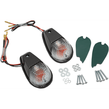 K&S TECHNOLOGIES Flush Mount Marker Lights Carbon/Clear