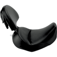 SADDLEMEN Heels Down Solo Seat With Backrest Plain Black FLSTC 806150041