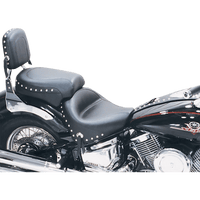 MUSTANG Seat Wide Touring Without Backrest Two-Piece Chrome Studded Black w/Conchos X1100C 75910