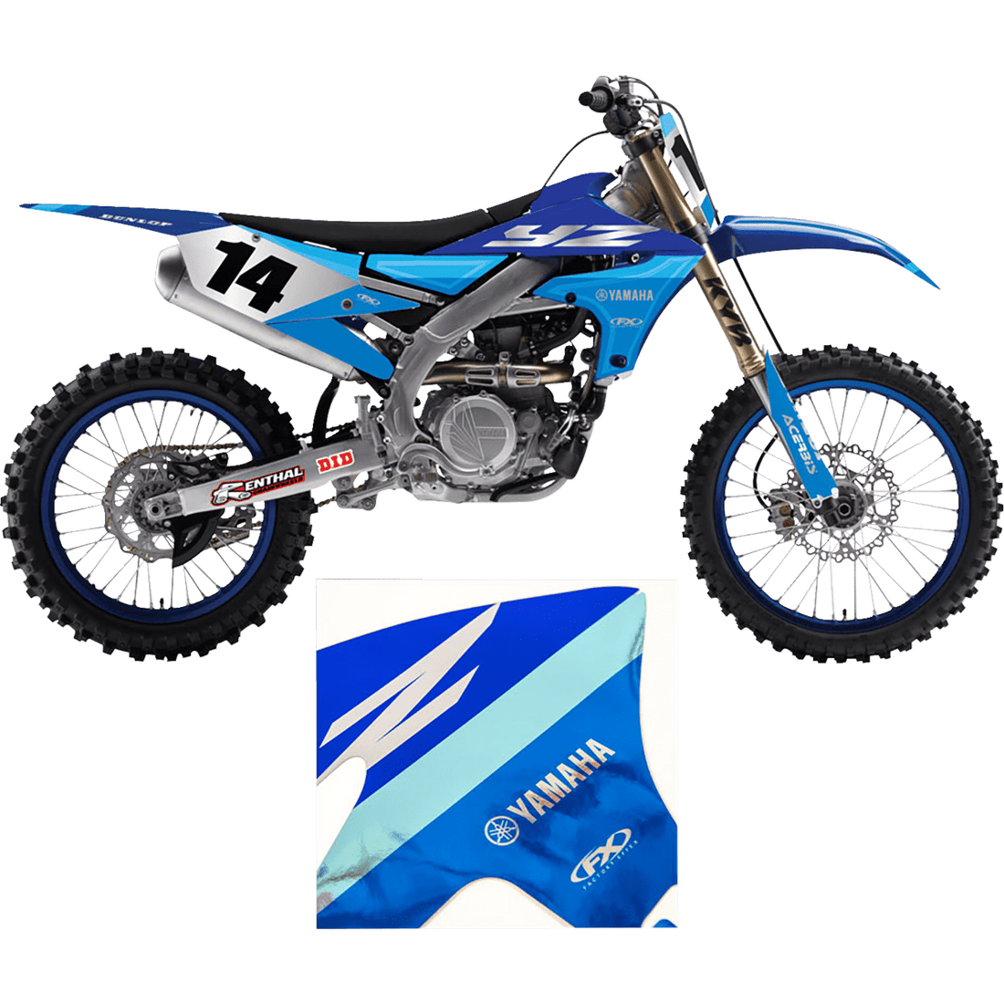 FACTORY EFFEX Shroud Graphic Kit Chrome Series Yamaha YZ 125/250 2703202