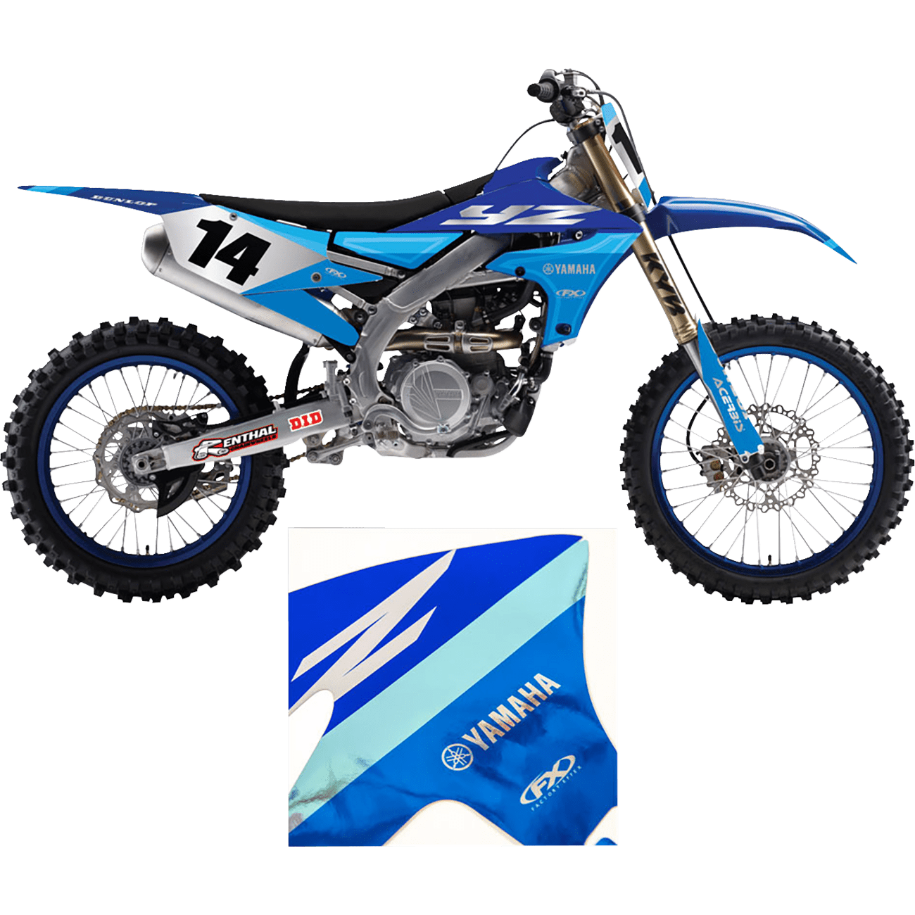 FACTORY EFFEX Shroud Graphic Kit Chrome Series Yamaha YZ 125/250 2703202