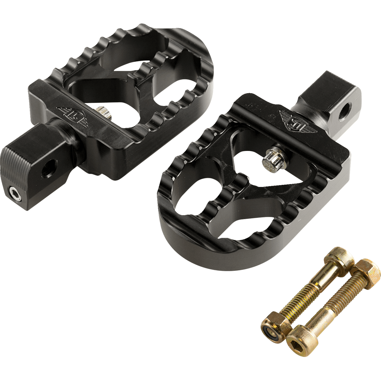 JOKER MACHINE Serrated Footpegs Black Short 08578B