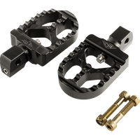 JOKER MACHINE Serrated Footpegs Black Short 08578B