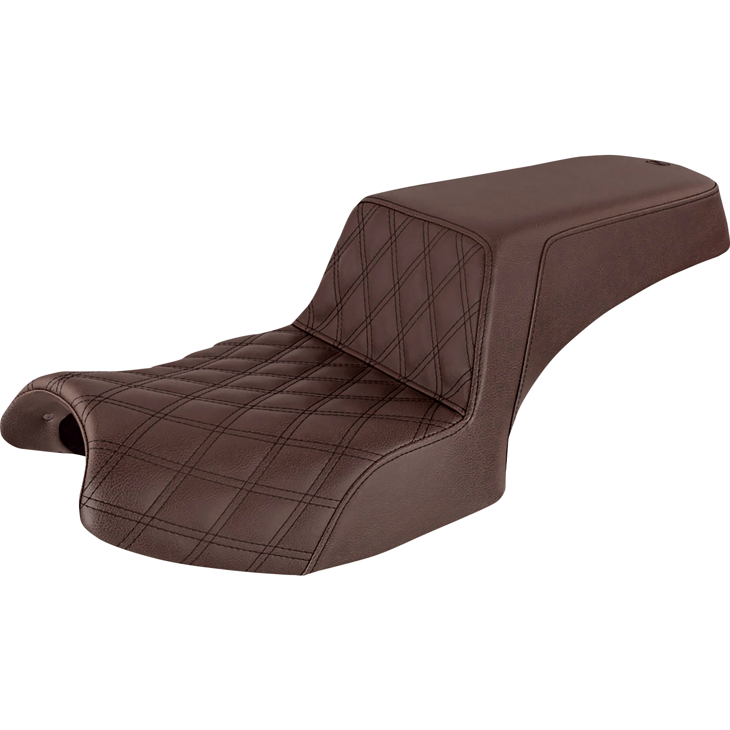 SADDLEMEN Step-Up Seat Front Lattice Stitch/Rear Smooth Brown Challenger I2006172BR