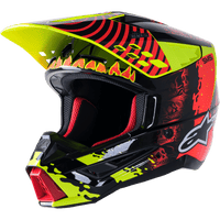 ALPINESTARS SM5 Helmet Solar Flare Gloss Black/Red/Yellow Large