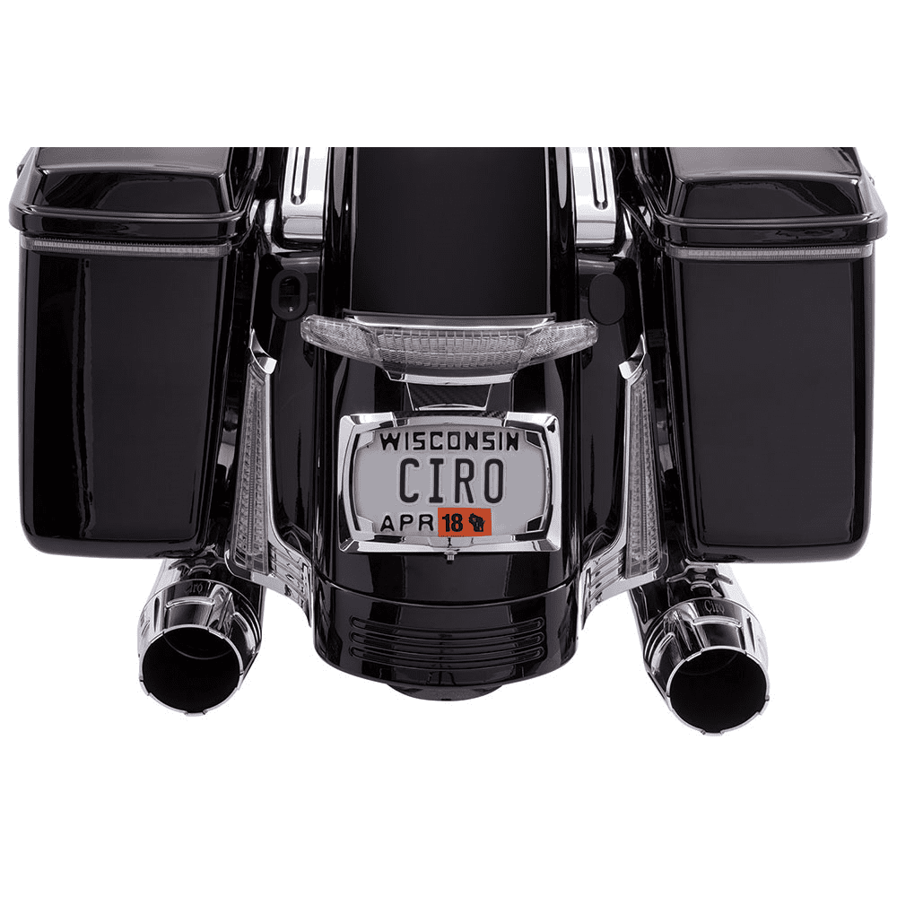 CIRO Taillight/License Plate Holder Chrome