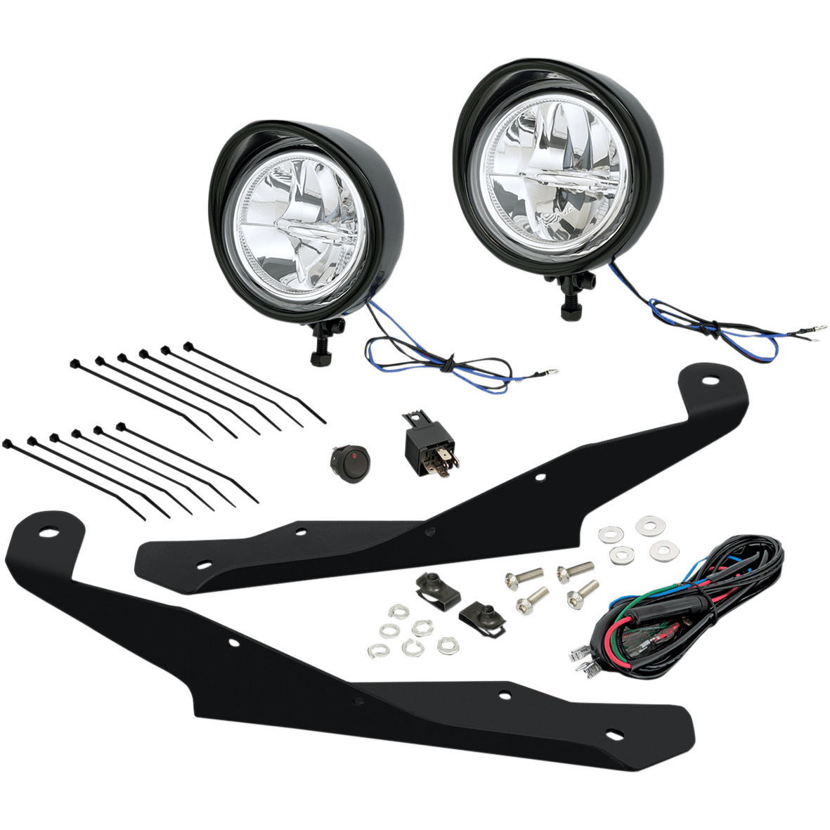 SHOW CHROME LED Driving Light Kit Black Ryker 41402BK