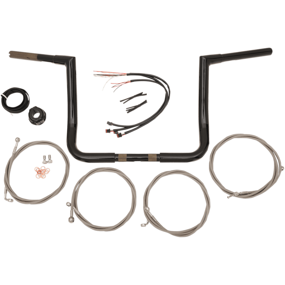 LA CHOPPERS Handlebar and Cable Kit 14" Black LA7361KT314B