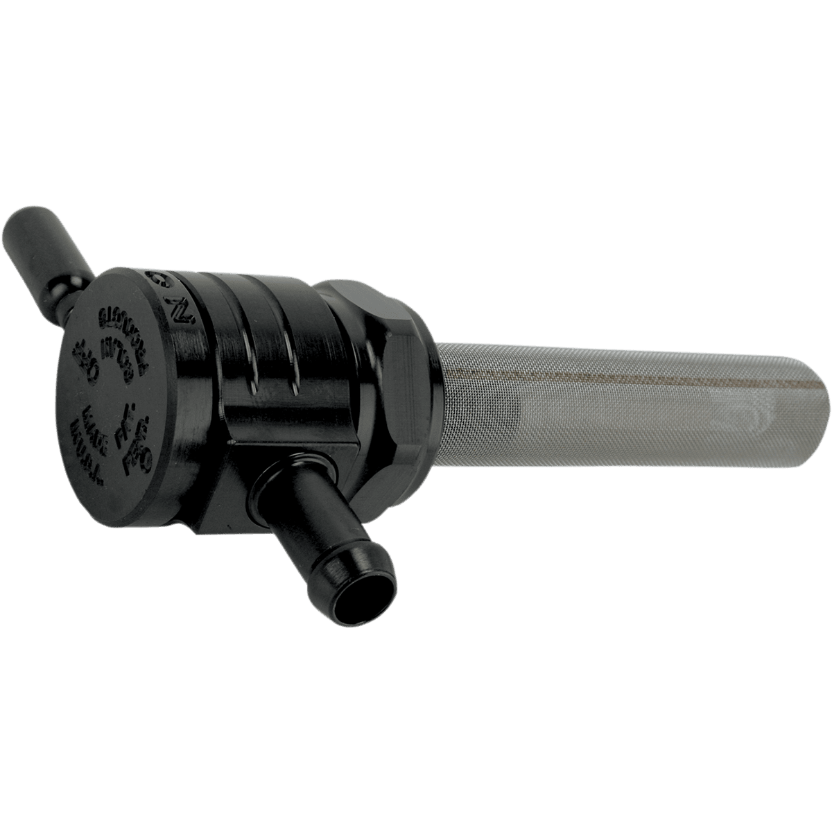 GOLAN PRODUCTS "Click-Slick" Fuel Petcock Straight Black 22mm 76312SBLK