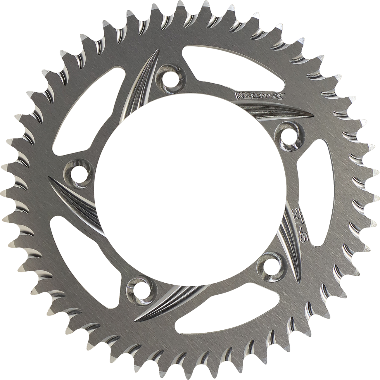 VORTEX Aluminum Sprocket Silver Rear 45 Tooth