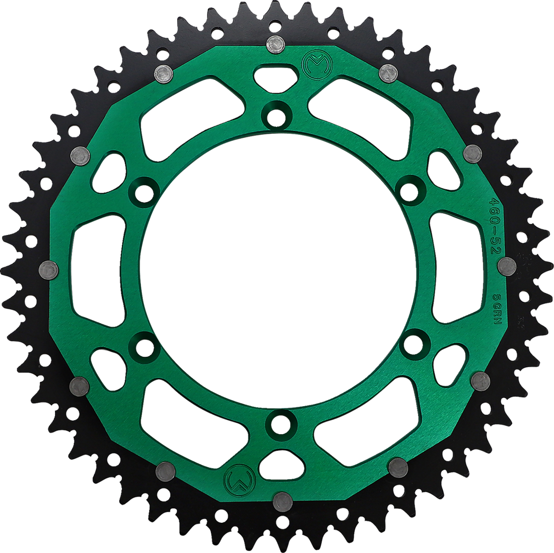 MOOSE RACING Dual Sprocket Green 52 Tooth