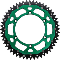 MOOSE RACING Dual Sprocket Green 52 Tooth