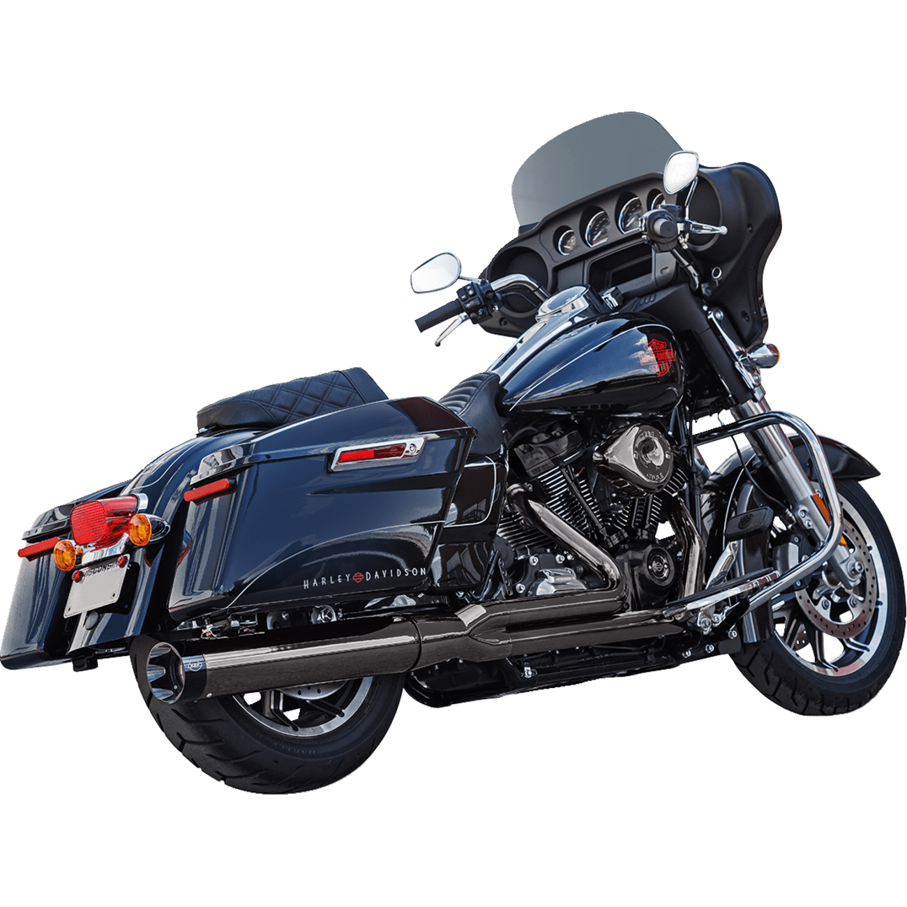 S&S CYCLE 2-into-1 Lava Chrome Sidewinder® Exhaust System Race Only 5501087