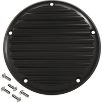 JOKER MACHINE Derby Cover 5 Hole Finned Black M8 Softail 069651