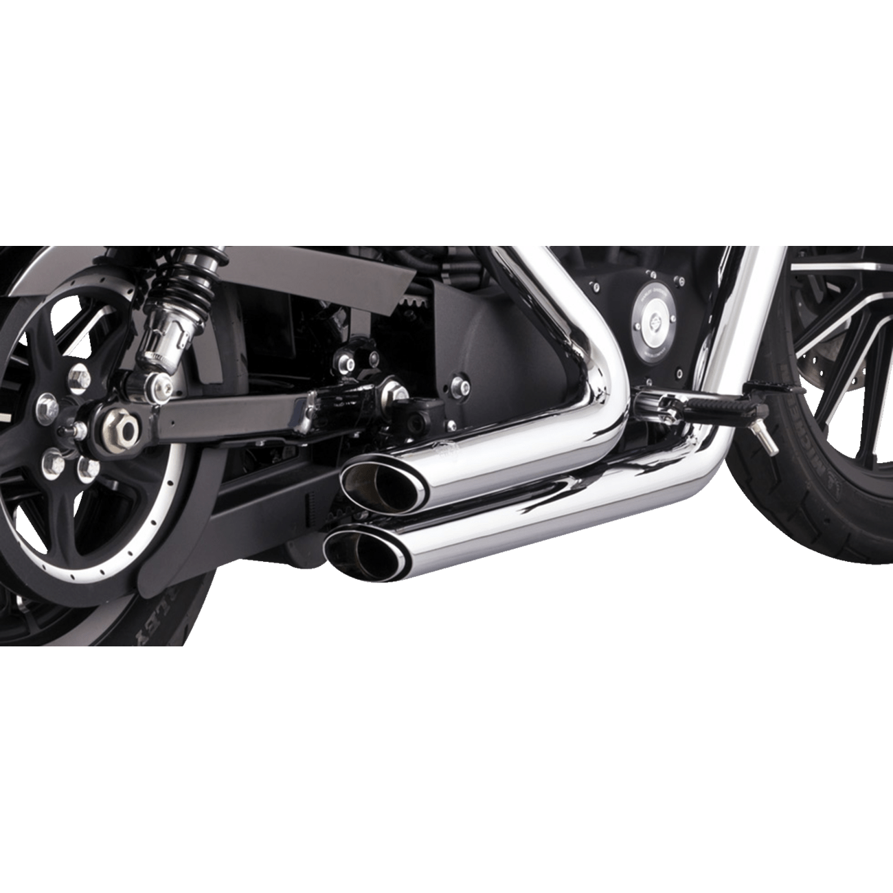 VANCE & HINES Shortshots Staggered Exhaust System Chrome 17329