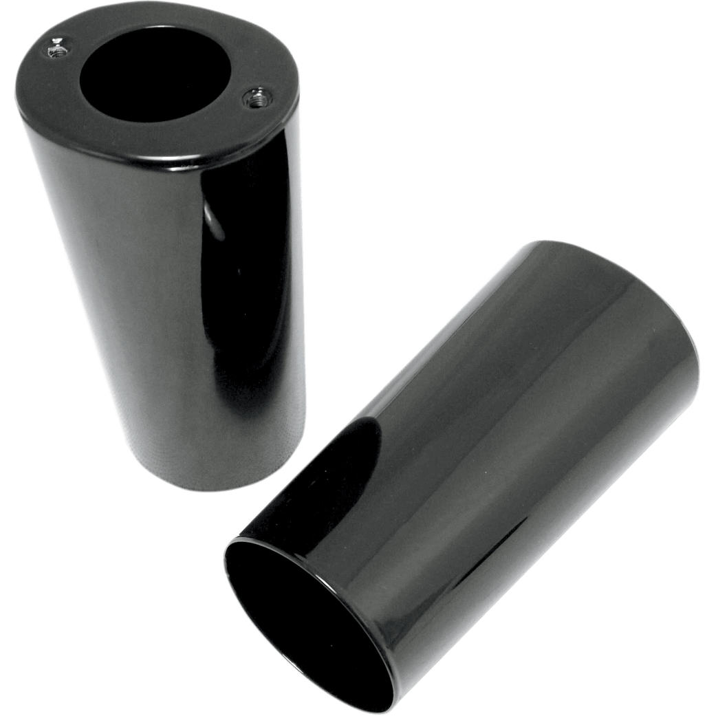 DRAG SPECIALTIES Fork Slider Covers Gloss Black Smooth Stock Length Replacement OEM Number 45964-86