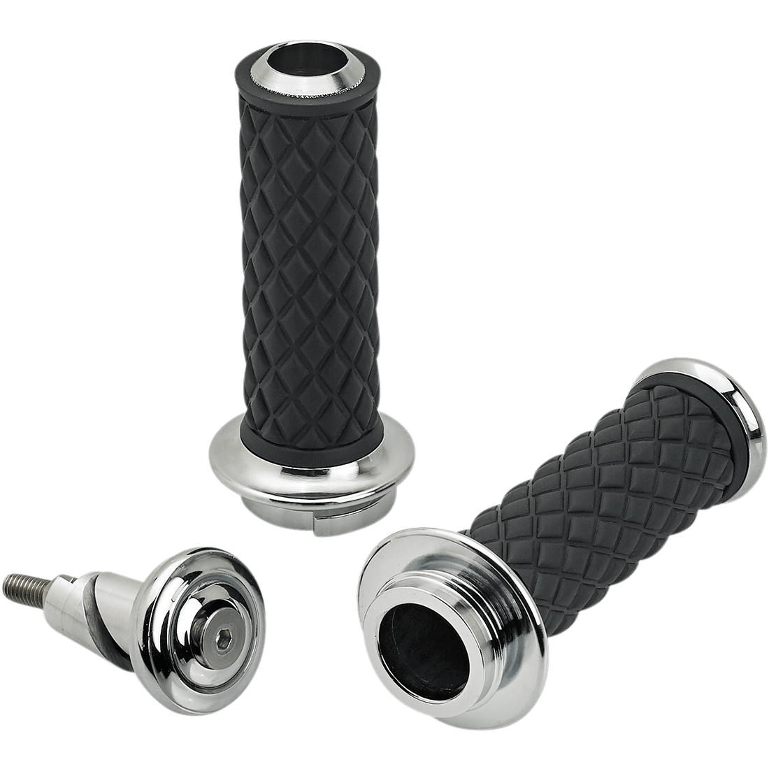 BILTWELL Grips Alumicore TBW Chrome 660510501