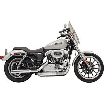 BASSANI XHAUST 3" Mufflers Chrome Slash-Cut Sportster '04-'13 1X17F