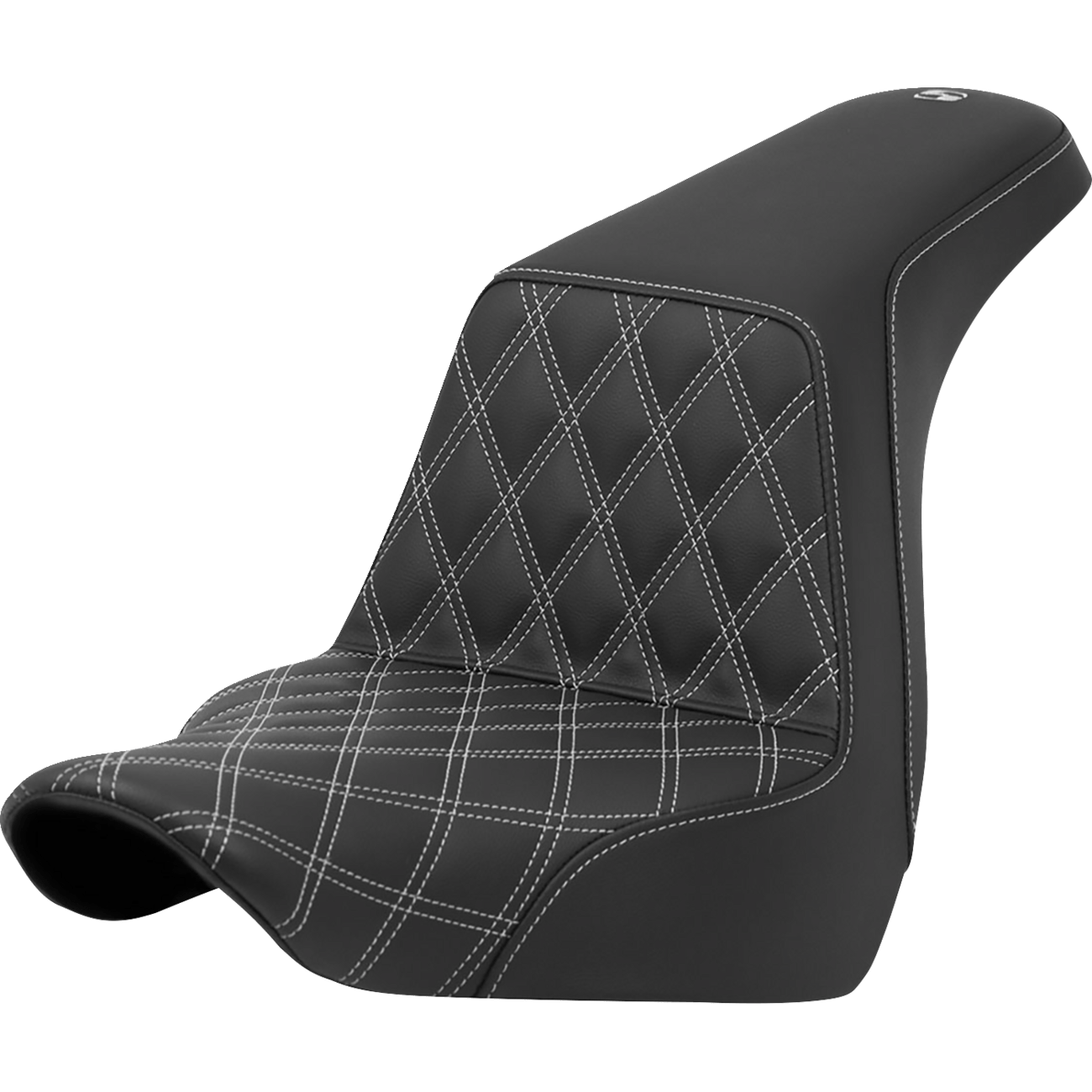 SADDLEMEN Step-Up Seat Front Lattice Stitch Silver Stitch FXLR/FLSB '18-'21 A81829172SIL