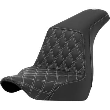 SADDLEMEN Step-Up Seat Front Lattice Stitch Silver Stitch FXLR/FLSB '18-'21 A81829172SIL