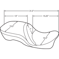 DRAG SPECIALTIES Touring Seat Mild Stitch FL '09-'23