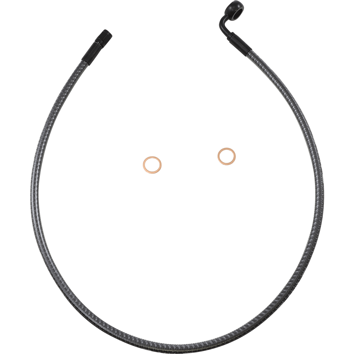 MAGNUM SHIELDING Brake Line Front 12 mm 90° 30" KARBONFIBR AS778030