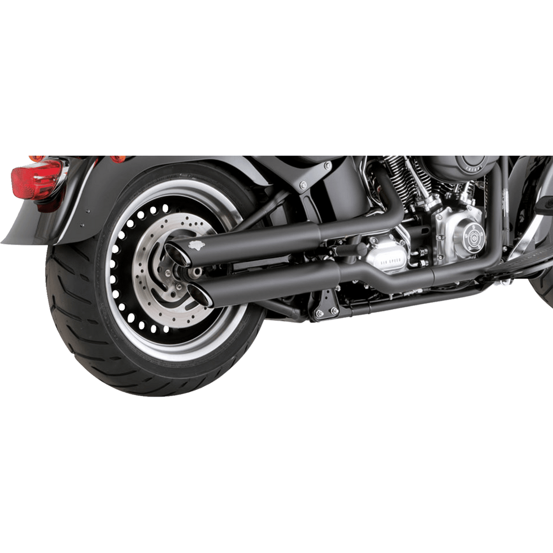 VANCE & HINES 3" Twin Slash Slip-On Mufflers Black 46343