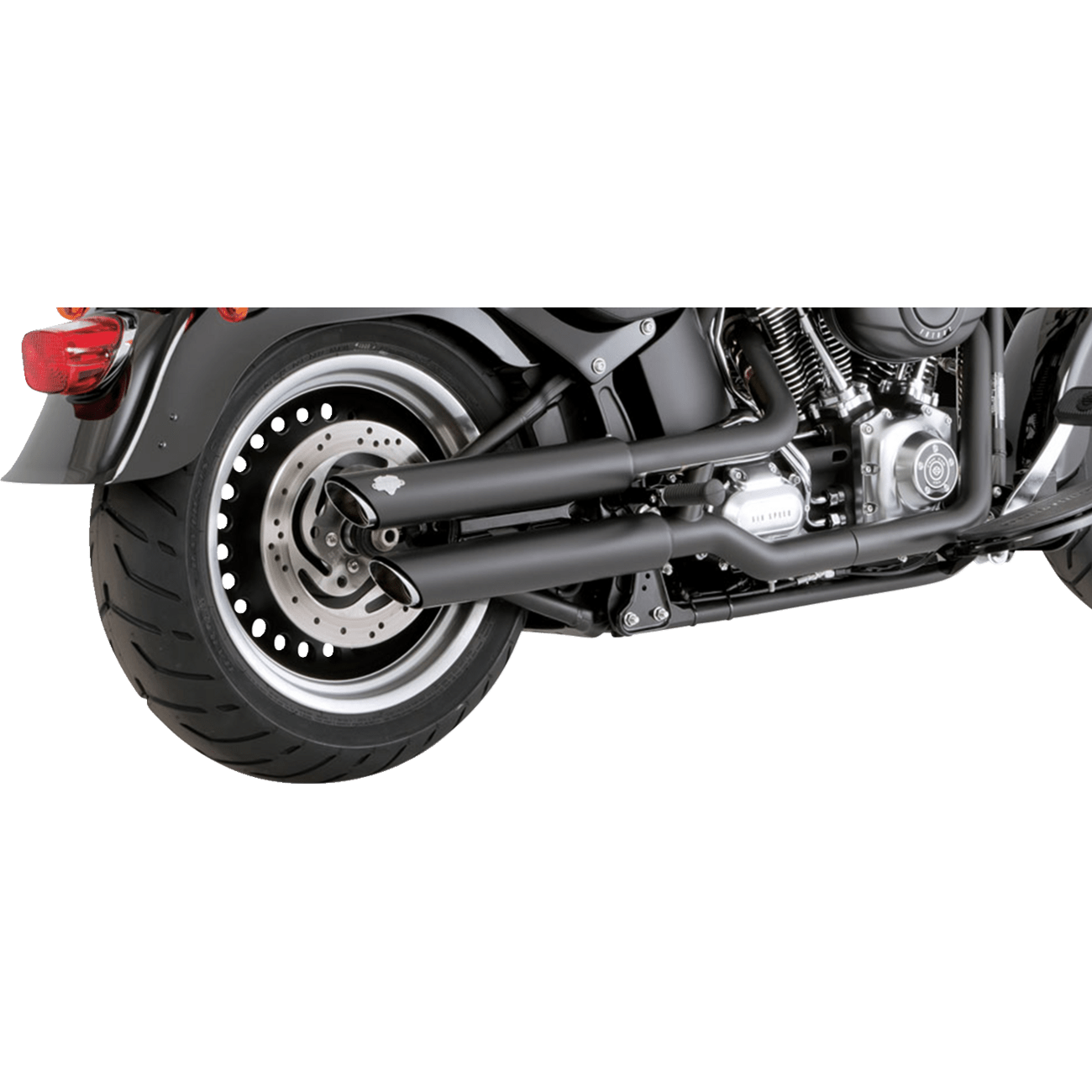 VANCE & HINES 3" Twin Slash Slip-On Mufflers Black 46343