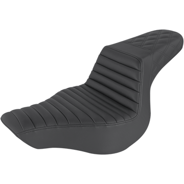 SADDLEMEN Step-Up Seat Front Tuck-n-Roll/Rear Lattice Stitch Black 81327176