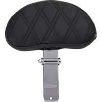 DRAG SPECIALTIES EZ Glide II Backrest Small Vinyl Double Diamond Black Stitch