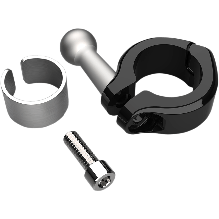 CIRO Ball Mount Aluminum Clamp 7/8" 1" Handlebars Black