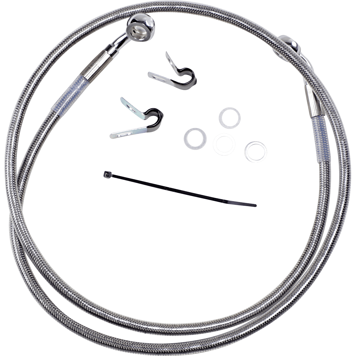 DRAG SPECIALTIES Brake Line Front +4" Stainless Steel XL