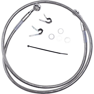 DRAG SPECIALTIES Brake Line Front +4" Stainless Steel XL