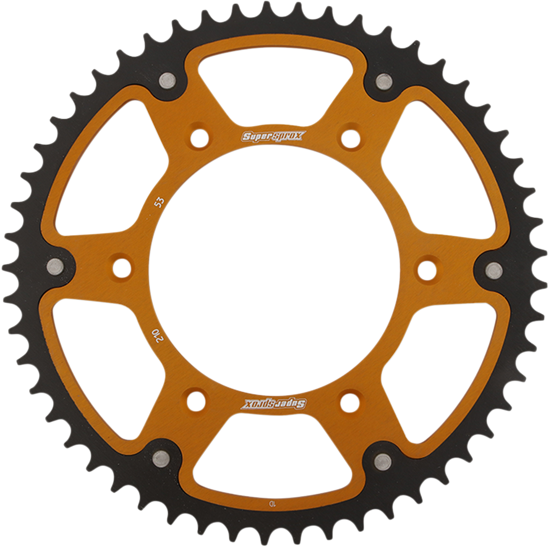 SUPERSPROX Stealth Rear Sprocket 53 Tooth Gold Honda RST21053GLD