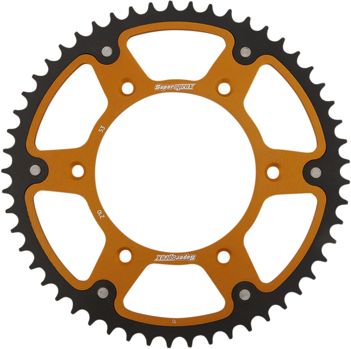 SUPERSPROX Stealth Rear Sprocket 53 Tooth Gold Honda RST21053GLD