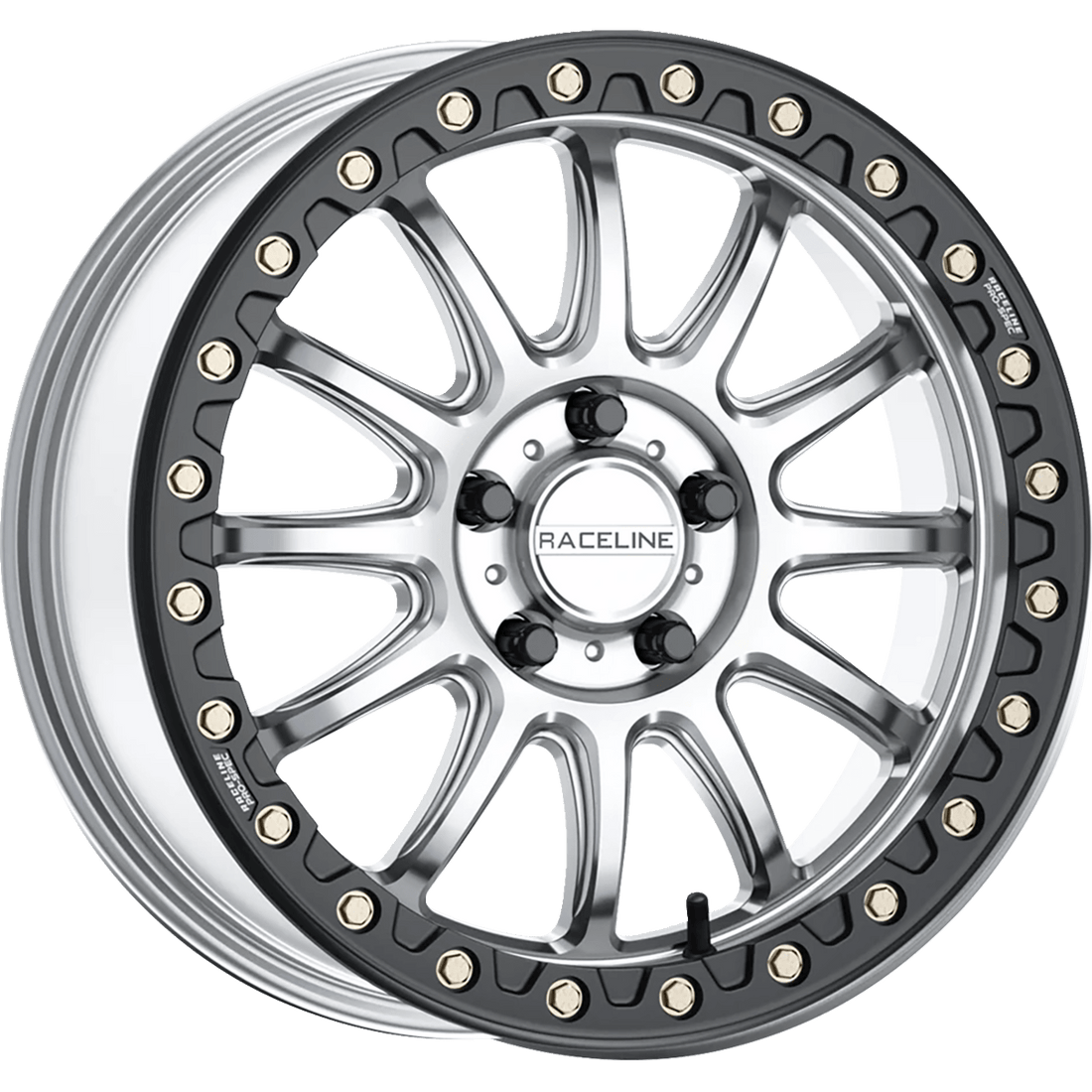 RACELINE WHEELS Wheel Alpha Front/Rear Hyper Silver/with Black Ring 17x7 4/156 +40 mm A14SB77056+40