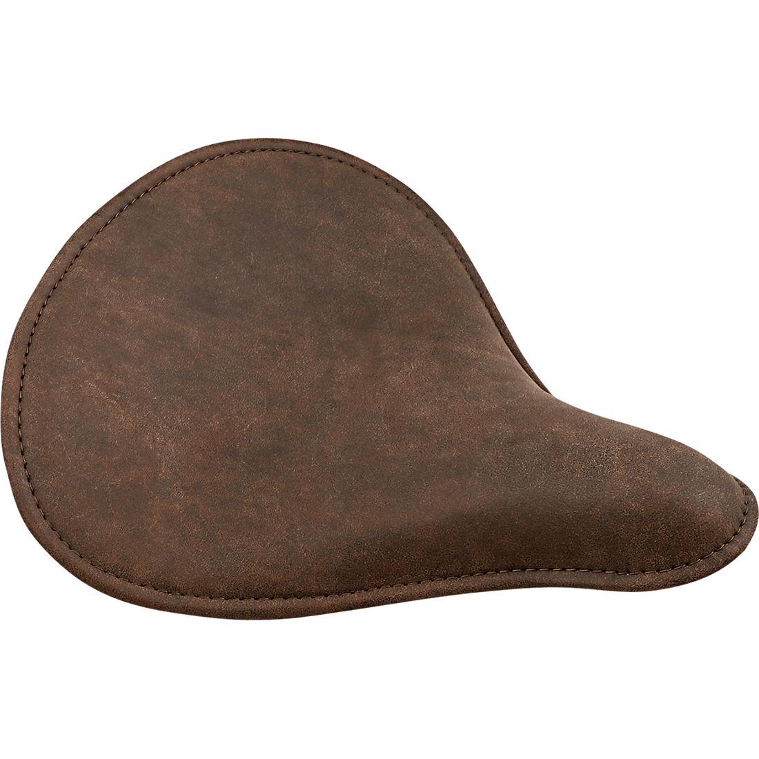 DRAG SPECIALTIES Spring Solo Seat Large Low-Profile Brown w/ Perimeter Stitch