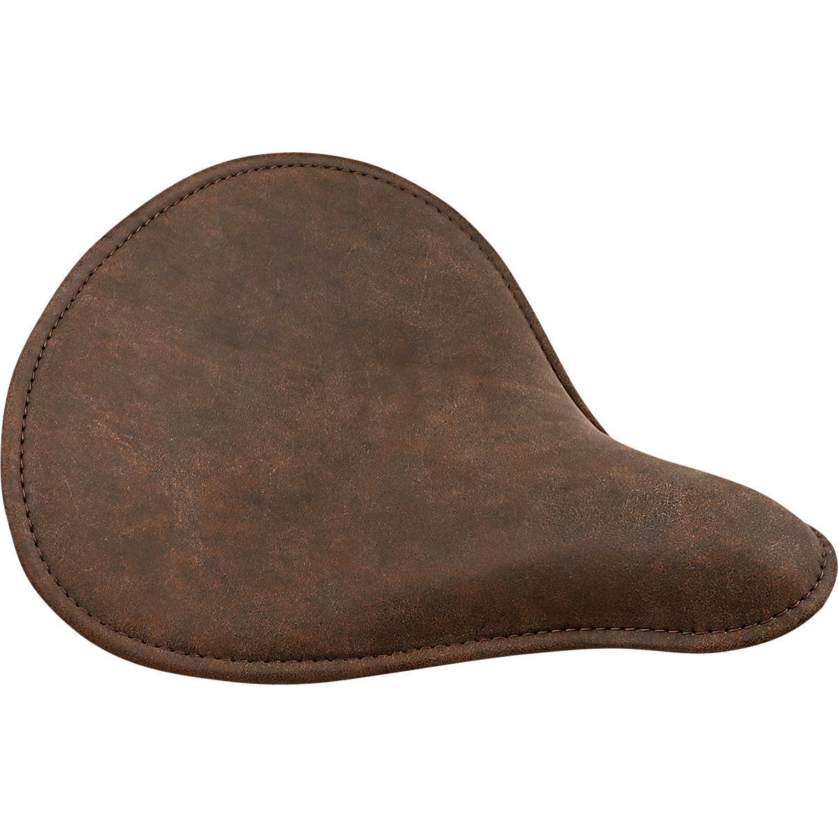 DRAG SPECIALTIES Spring Solo Seat Large Low-Profile Brown w/ Perimeter Stitch