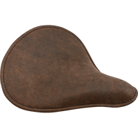 DRAG SPECIALTIES Spring Solo Seat Large Low-Profile Brown w/ Perimeter Stitch