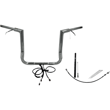 FAT BAGGERS INC. Handlebar Kit Flat Top 14" Chrome 612014