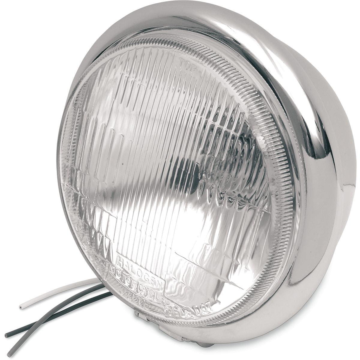 DRAG SPECIALTIES Bottom Mount H4 Headlight 5-3/4" Chrome