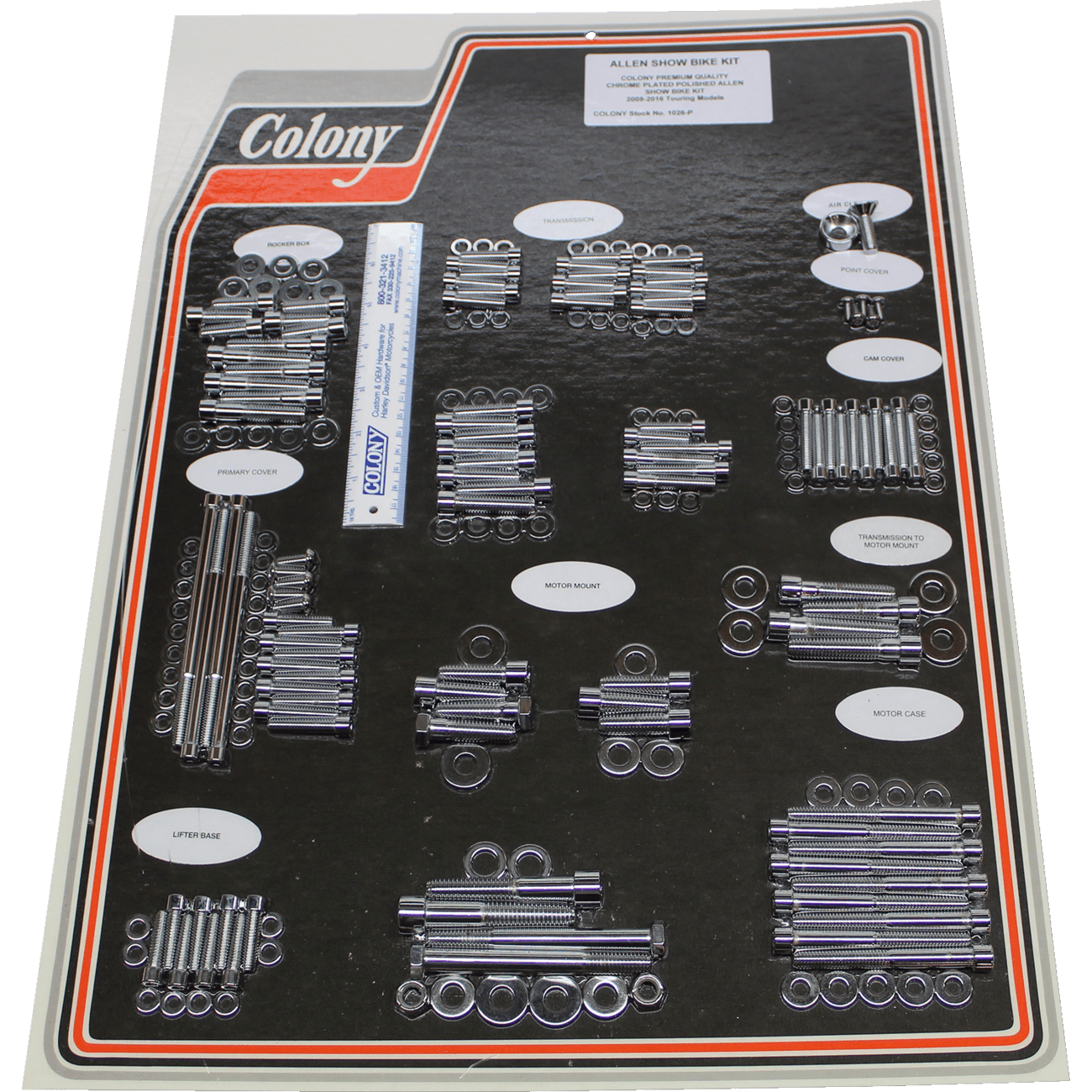 COLONY Bolt Kit Engine Chrome 1026P