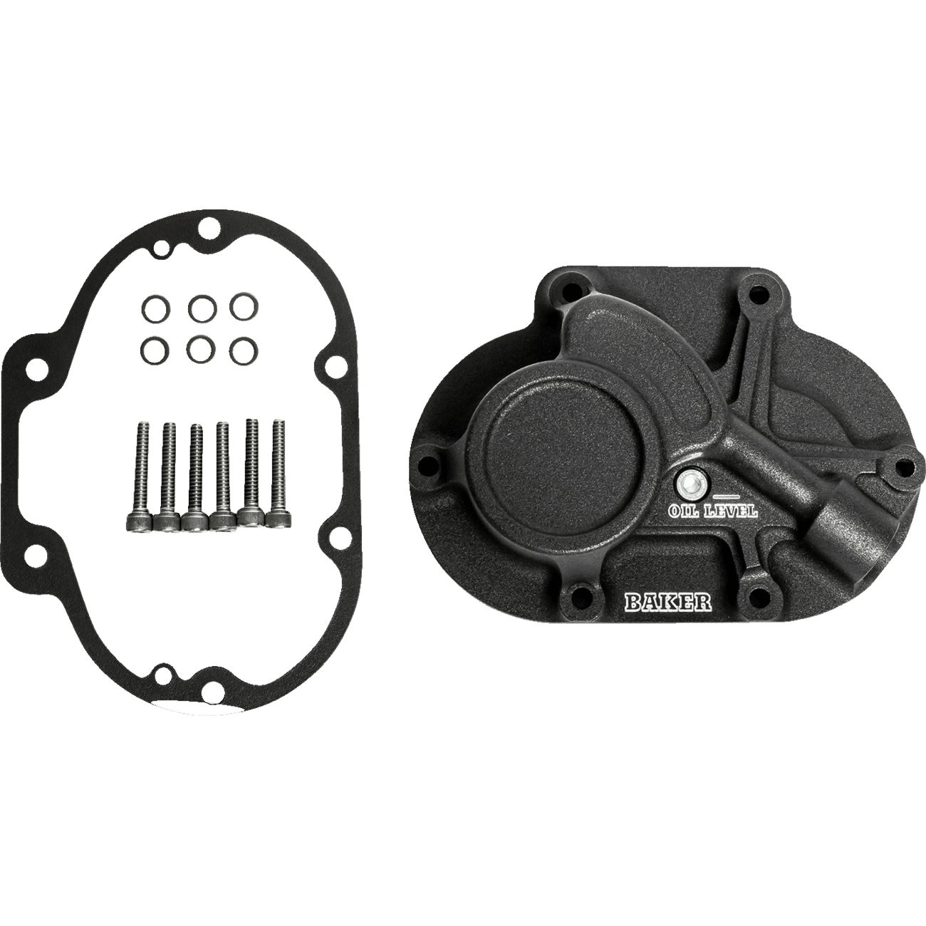 BAKER DRIVETRAIN Function-Formed™ Transmission Side Cover Mechanical Big Twin Wrinkle Black BD10603A