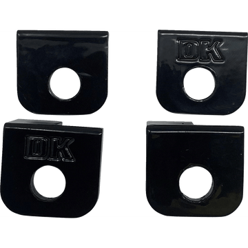 DK CUSTOM PRODUCTS Footpeg Adapter Front/Back Black DKM8SFTFPA